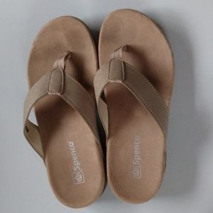 Spenco orthotic woven flip-flop sandals women's size 7B